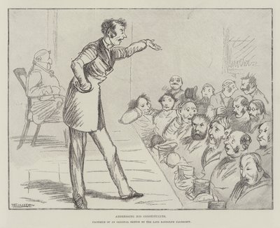 Toespreken van zijn kiezers door Randolph Caldecott